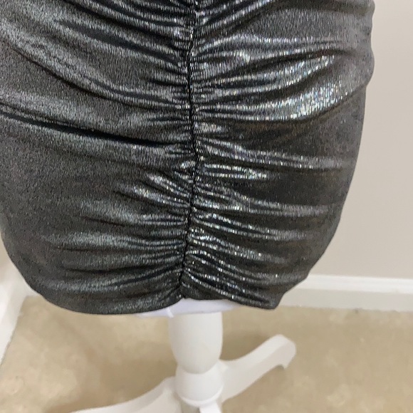 Armani Exchange NWT Gun Metal metallic /lace Dress XS - Picture 4 of 11